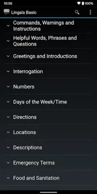 Lingala Basic Phrases android App screenshot 2